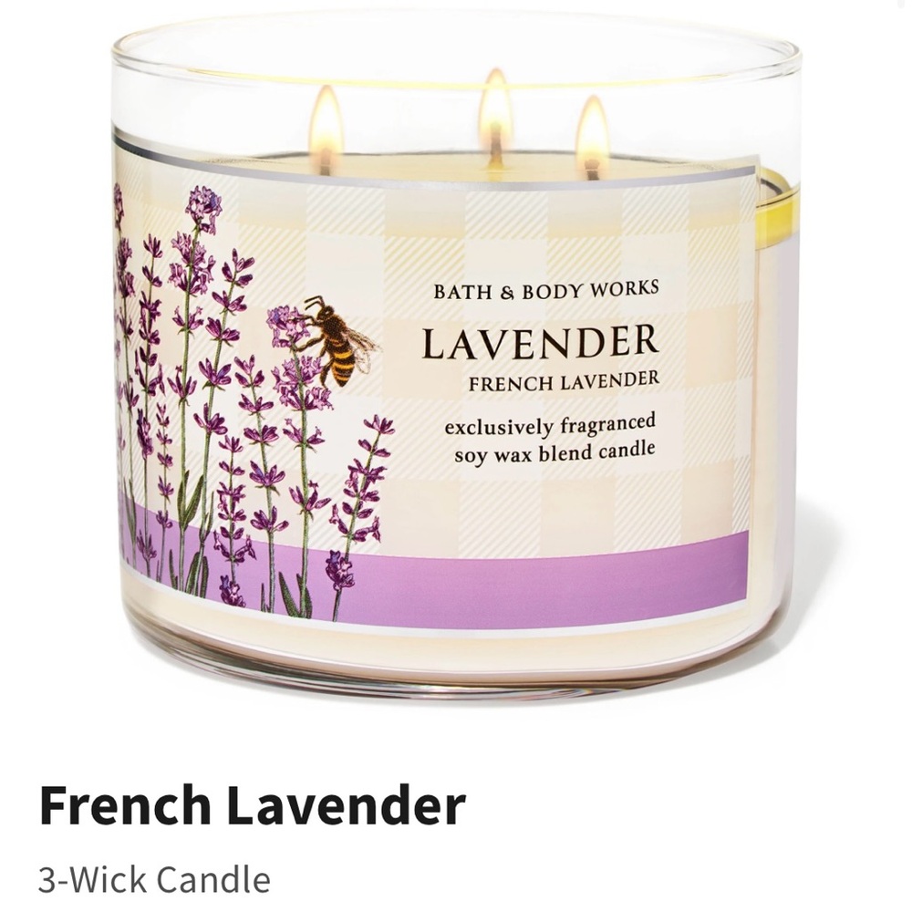 🆕BATH & BODY WORKS 3 WICK CANDLE/ FRENCH LAVENDER
